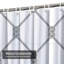 Rideau de douche blanc sans couture en corde tissée avec 12 crochets-296005872