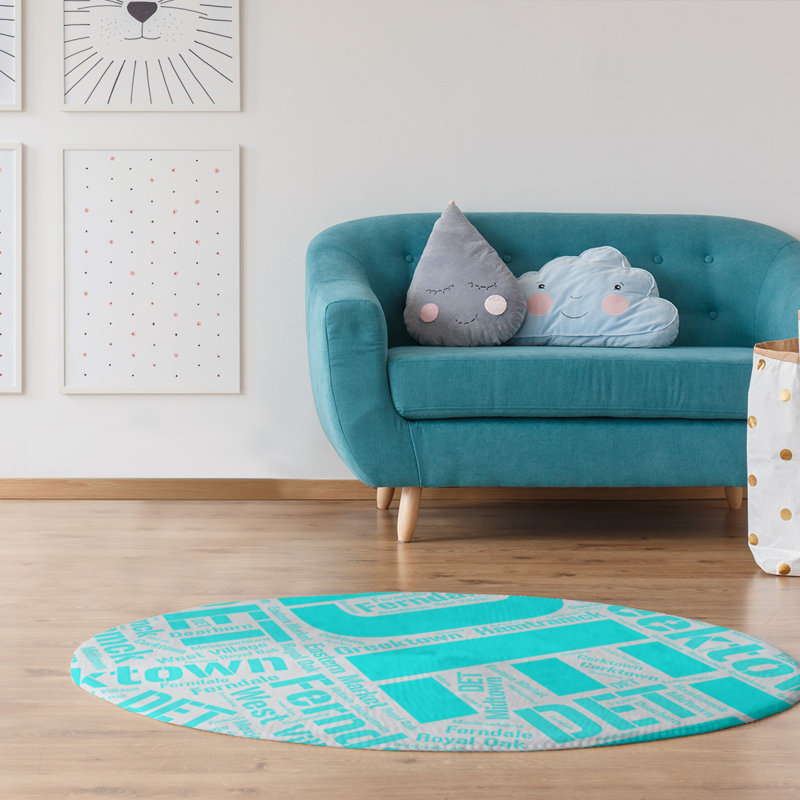 Chenille Indoor Rug, Round 5'