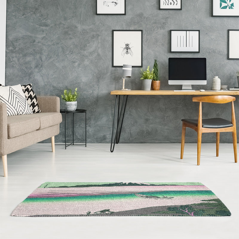 Tapis vert / rose Tama River in Musashi, Rectangle 2 pi x 3 pi