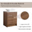 Meuble-lavabo simple 24,07 po avec plateau en pierre Kanin