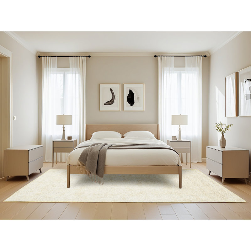 Tapis beige contemporain, Rectangle 5 pi x 8 pi