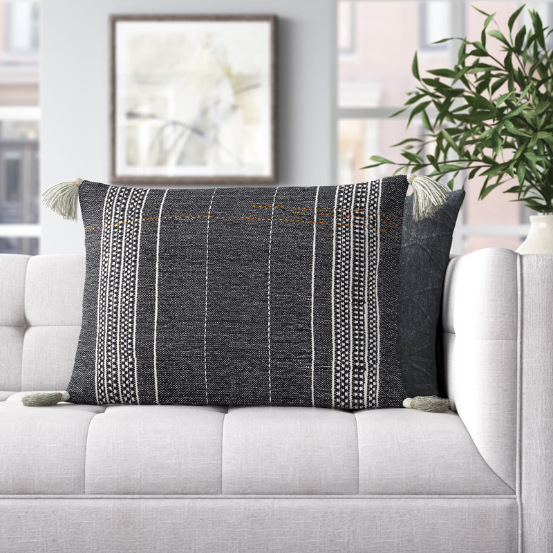 Gordon Cotton Blend / Synthetic Lumbar Rectangular Pillow, No Fill