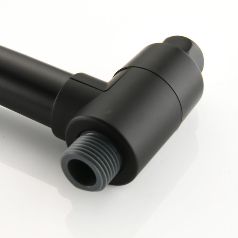 Douche à barre coulissante en acier inoxydable, deux têtes, noir mat, 7 réglages, débit de 1,8 gal / min, douche à boyau avec perceuse - acier, option pluie / brouillard