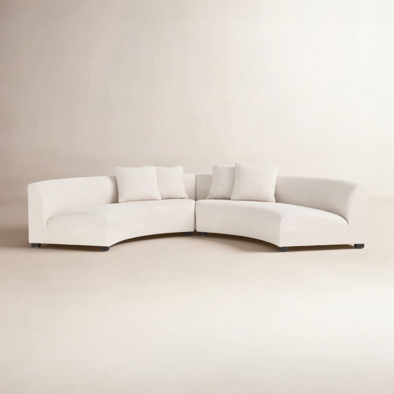Liam Modular Sectional, Dover Crescent White Rayon / Viscose