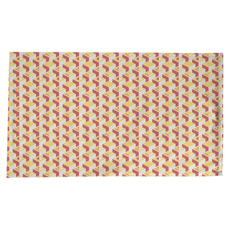 Nappe de gratte-ciels classiques, Jaune/rouge