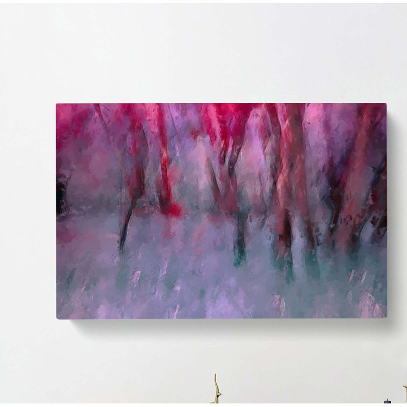 Abstract Forest In Abstract - Wrapped Canvas Painting, 50cm H x 76cm W x 3cm D