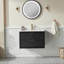 Meuble-lavabo mural simple 30 po avec lavabo en céramique