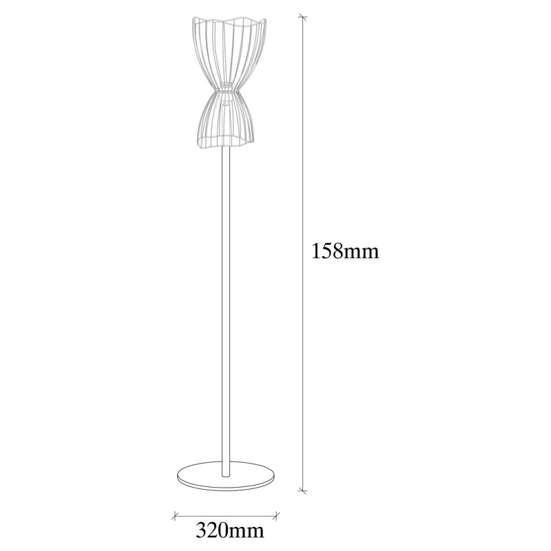 62.094'' Black Novelty Floor Lamp