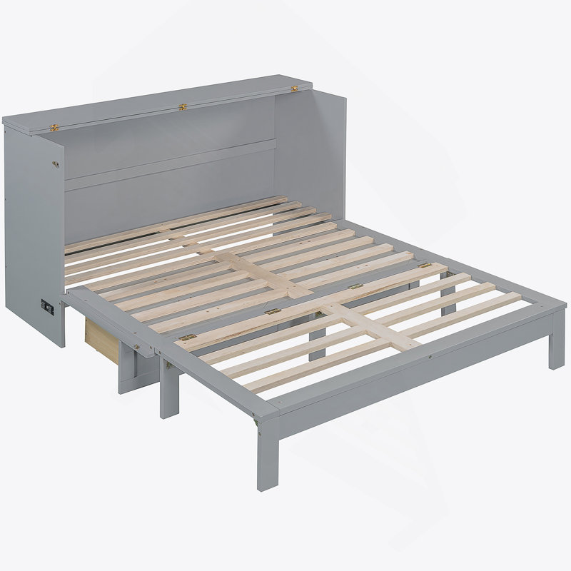 Lit escamotable avec tiroirs de rangement Murphy, Grey