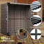 Table basse 24,4 "en osier de patio, tables d'appoint en rotin PE, noir-2028478621