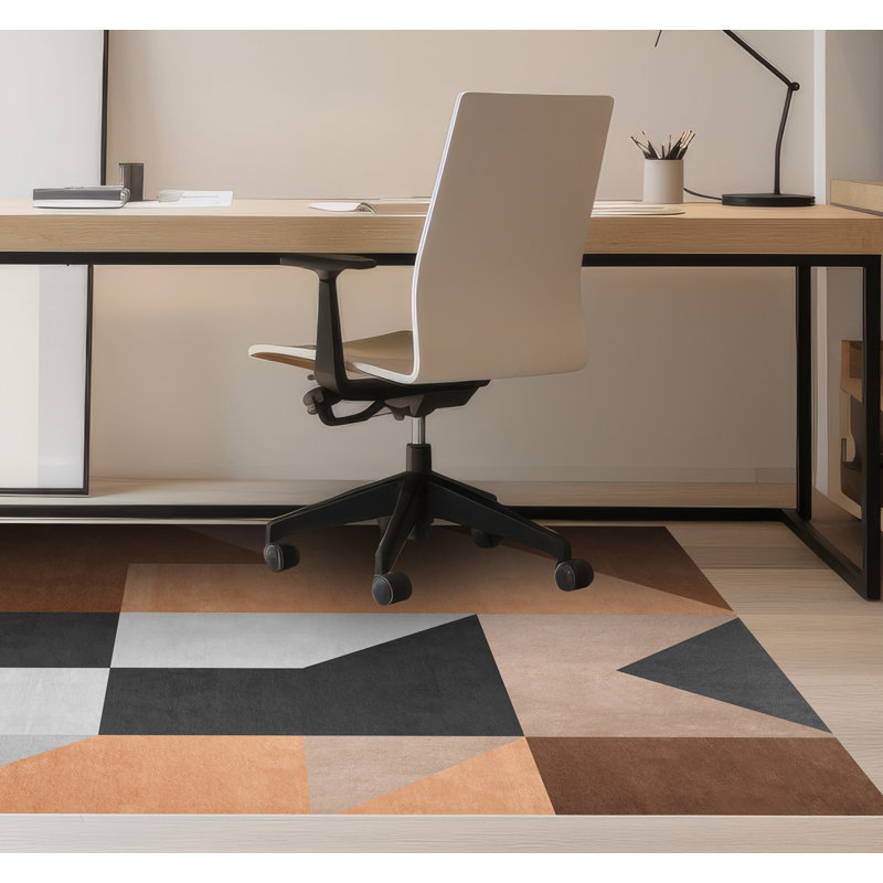 Christenberry Vinyl Machine Printed Area Rug, Rectangle 3'3.4" x 4'11.1"