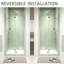 Porte de douche pliante sans cadre 36 "- 37 3/8" x H 72 "avec verre trempé transparent 1/4" (6mm)-108979071