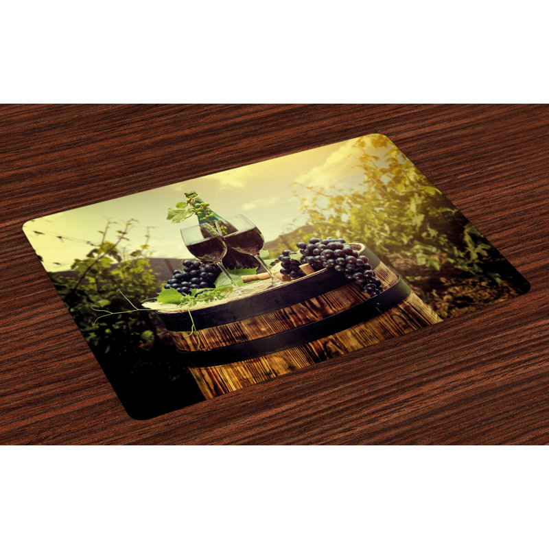Inoue Wine Scenic Tuscany Vineyard Placemat
