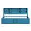 Lit de jour simple en métal avec lit gigogne simple, tablettes de rangement et ports USB-667241576