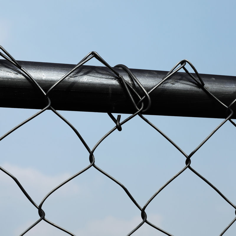 Black PVC Coated Galvanized Steel Chain Link Fence Kit 4x50 ft