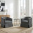 Upholstered Swivel Barrel Chair Set Of 2-394980533