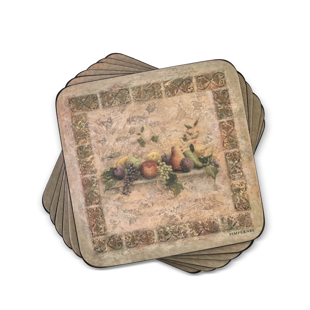 Pimpernel Tuscan Palette Coasters 4"X 4" (Set of 6) Pimpernel