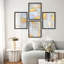 "Décoration murale abstraite moderne en métal or et argent" 4 pièces-101520215-101520217