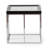Carmela Mirrored Glass Tray Top End Table