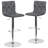 Niven Contemporary Button Tufted Adjustable Height Barstool with Chrome Base-45046387