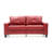 Vegas Faux Leather Square Arm Sofa-22598859