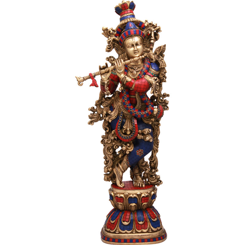 Grande taille Krishna - le divin flûtiste