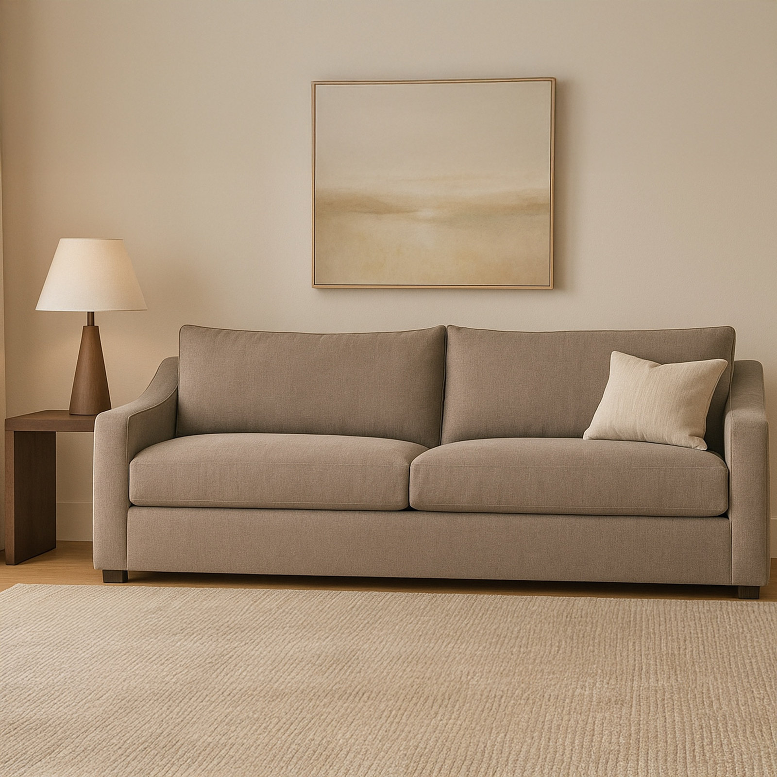 Nora 91" Sofa, Tan