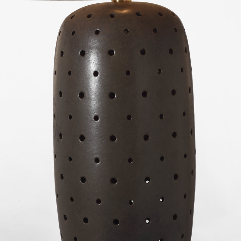 Chapman & Myers Samara 30" Table Lamp with Linen Shade, Brown