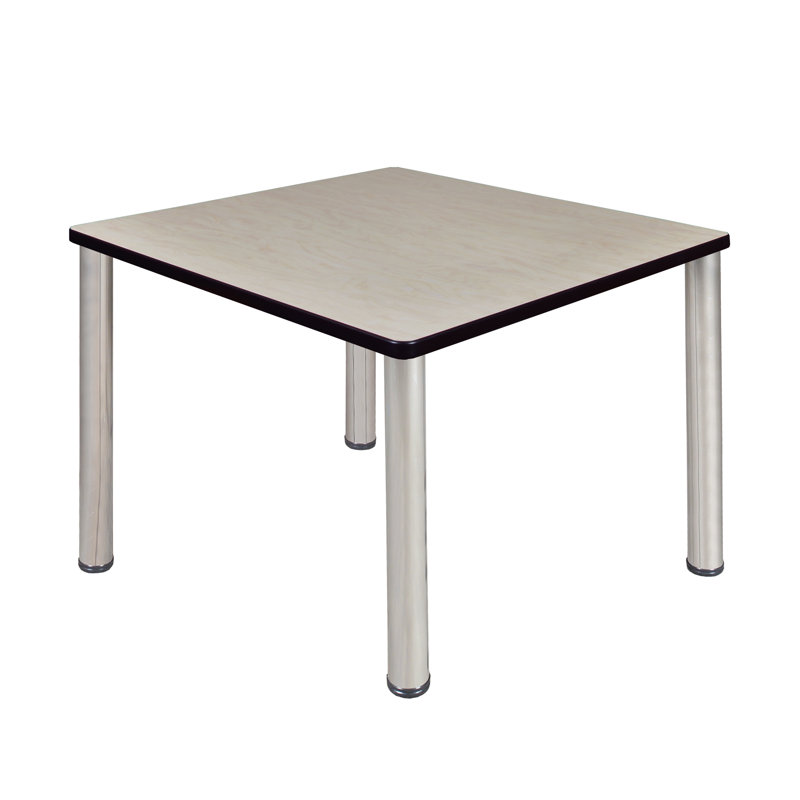 Plateau de table Kee, H 29 po x L 42 po x l 42 po, Chrome, Érable