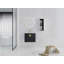 Meuble-lavabo mural avec lavabo en céramique et armoire latérale, portes à fermeture douce, armoire combinée