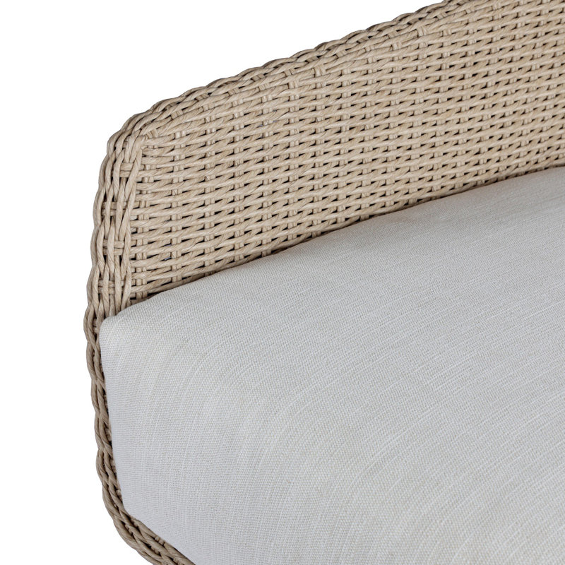 KOE Outdoor Lounge Chair, Vegro Cream, Vintage White