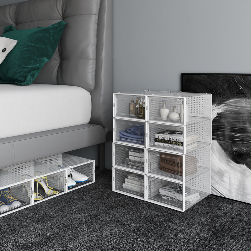 8 Pair Stackable Shoe Storage Box