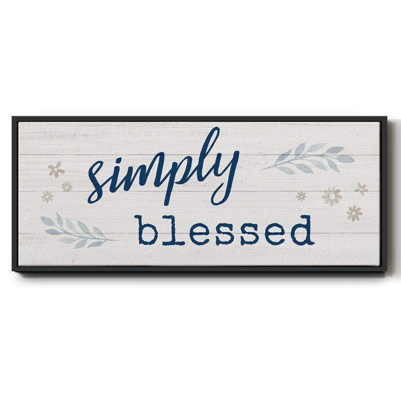 Simply Blessed- Framed Canvas, 24" H x 60" W