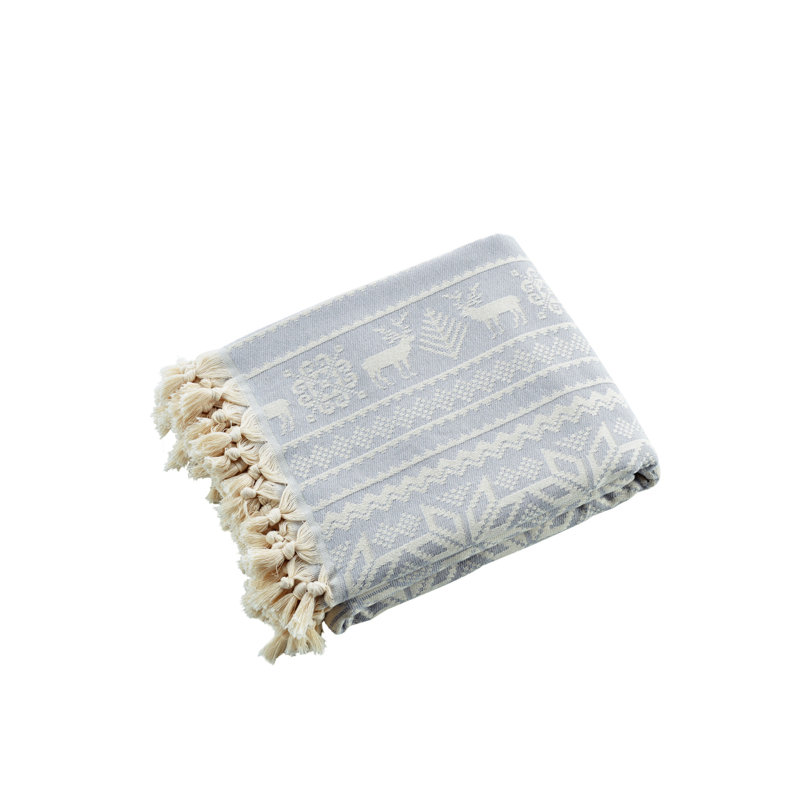 Courtepointe 100% coton Moneta, Gris clair