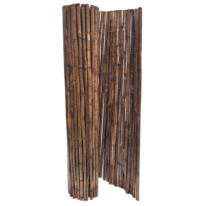 Caramel Brown Split Bamboo Garden Privacy Fence Panel