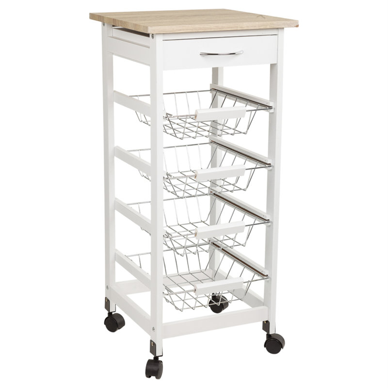 Lavare Wood Kitchen Cart