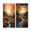 Nature Nature Simplicity At Sunrise - Forest River, ensemble de 2 reproductions d'art mural-2061099059-2061099061