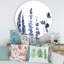 Bleu marine eucalyptus I - art mural traditionnel en cercle métallique-57924989