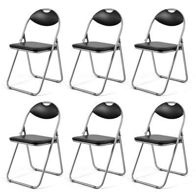 Ensemble de 6 chaises pliantes empilables en résine / résine Inbox Zero Italee