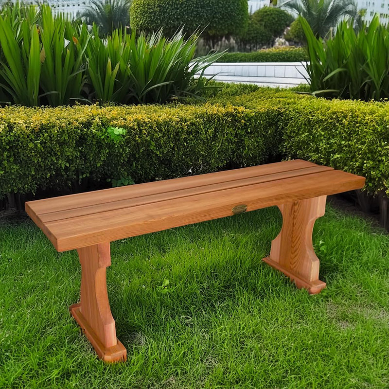 Western Red Cedar 4-ft Backless Bench