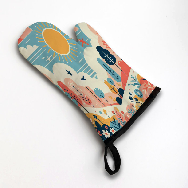 Clear Summer Heavens Oven Mitt Cotton Twill