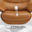  360° Swivel Genuine Leather Recliner Chair with Ottoman, Adjustable Backrest Accent Chair for Living Room-976074924