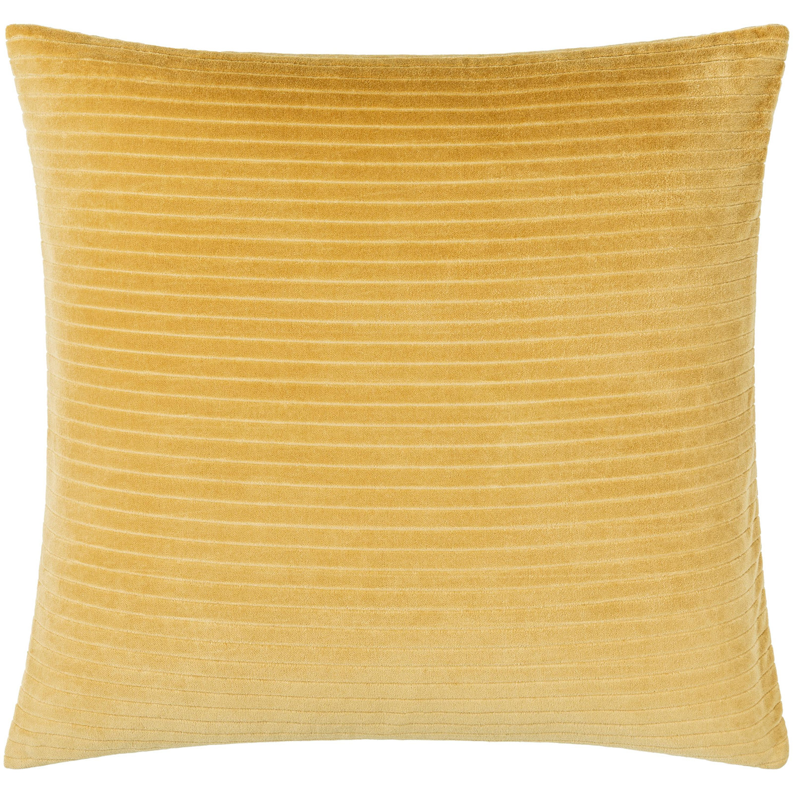 Cotton Throw Pillow, Down, 20" x 20", Mustard