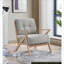 Chaise d'appoint moderne à dossier capitonné pour adultes, structure en bois d'hévéa massif, revêtement gris (options de gris: gris clair, gris foncé, gris anthracite, gris ardoise), sièges d'appoint à finition antique