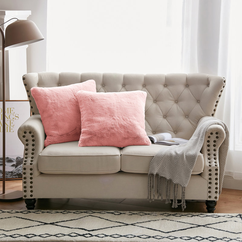 Square Cushion Cover, 50.8 cm x 50.8 cm, Rose Quartz