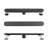 FINE FIXTURES 32-Inch Linear Shower Drain, Tile Insert & Grate 2-in-1 Design, Rounded Edge, 10-Gauge Stainless Steel, Center Outlet, Hair Strainer Included-126703192
