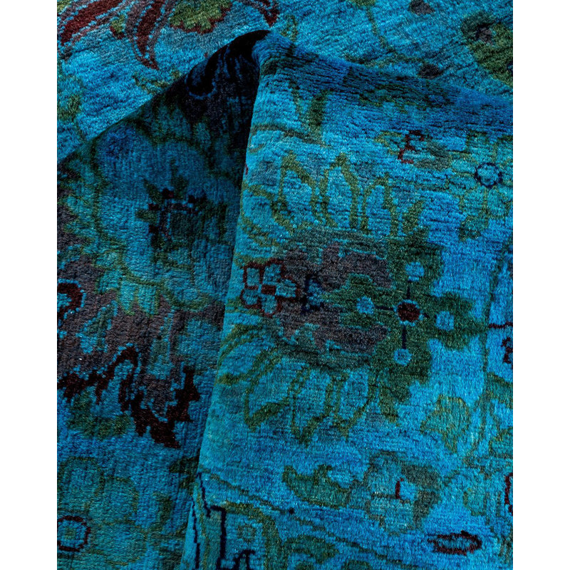 Tapis unique bleu 6 pi 1 po Yanelie