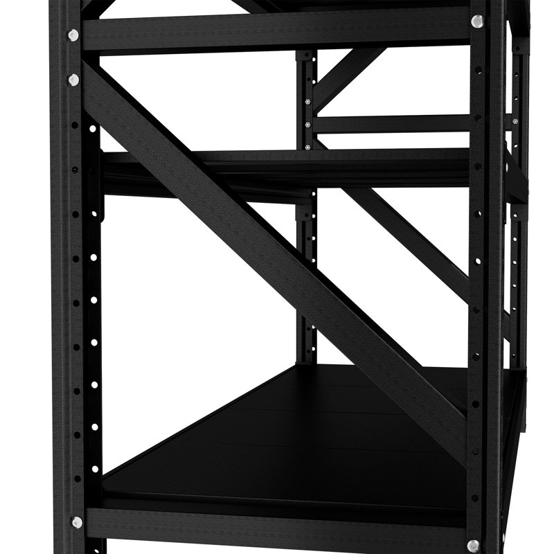 Étagère de garage réglable en métal H 68,9 po x l 59 po x P 23,7 po, noir