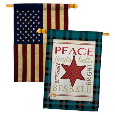 Drapeau de maison à 2 côtés en polyester / mélange de polyester 40 x 28 po