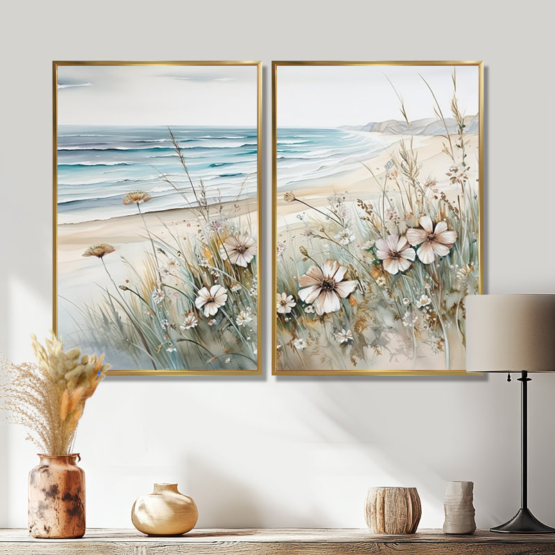 Avanta - Art mural traditionnel, H 36 po x l 48 po, Impression encadrée flottante, Doré